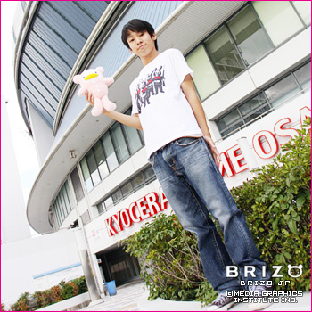 元気くん　と　京セラドーム大阪で撮影-1